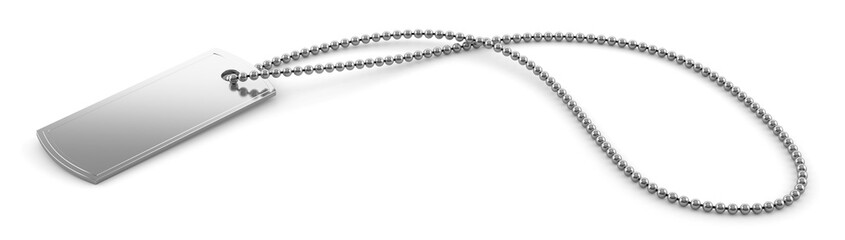 Plaque militaire sur fond blanc 1