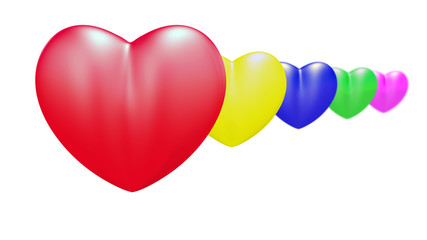 Fototapeta na wymiar Goup of Hearts. Saint Valentines Day icon.