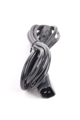 Fototapeta premium Black electric cable isolated