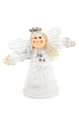 Silver christmas angel decoration