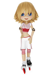 skate girl casual pose