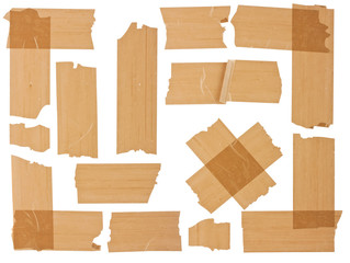 different fragments of the brown scotch