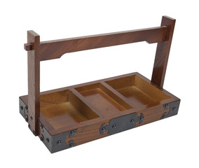 Wooden Tray with Metal Decorative Corners