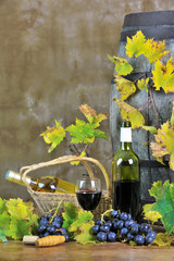 Fototapeta premium dégustation de vin rouge et blanc