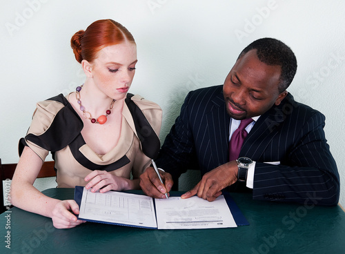 Redhead White Woman With Black M
