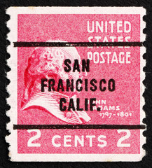 Postage stamp USA 1938 John Adams