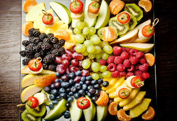 Healthy fresh fruits
