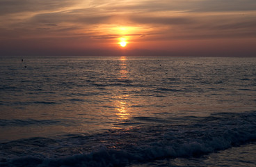 Sunset over St Pete Beach near St Petersburg Florida USA