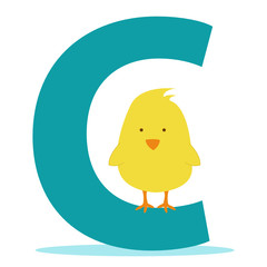 Little chicken alphabet C