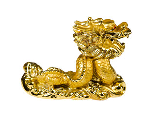 Fototapeta na wymiar Orienatal symbol - golden dragon