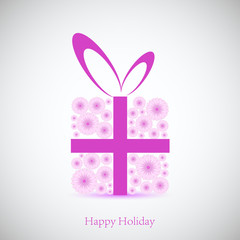 Flowers gift for your holiday. Vector background.