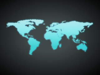 Fototapeta na wymiar Blue business world map with countries borders