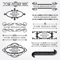 Vector Frame Set ornamental vintage decoration