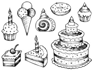 Cakes drawings collection