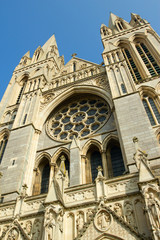 Fototapeta na wymiar Close up of the front of Truro Cathedral, Cornwall UK.