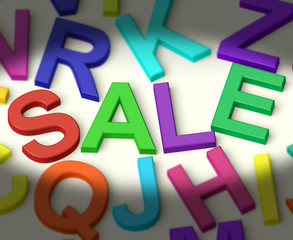 Letters Spelling Sale As Symbol for Discounts And Promotions
