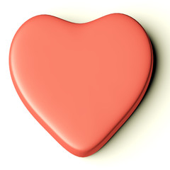 Blank Pink Heart As Symbol for Valentines Day