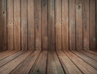 dark vintage brown wooden planks interior with artistic shadows