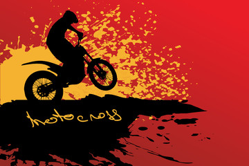 Motocross background, vector illustration