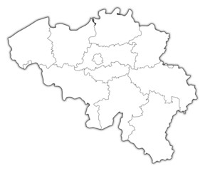 Fototapeta na wymiar Mapa Belgii