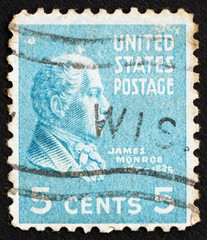 Postage stamp USA 1938 James Monroe