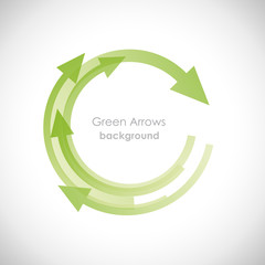 Green Arrows Background   Vector © puckillustrations