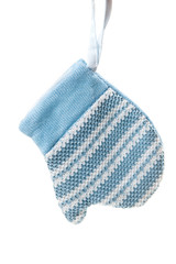 Christmas decorations on white background