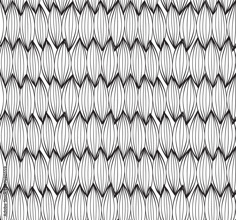 Poster seamless background of curled abstract waves