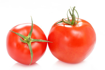 Tomatoes isolated on white