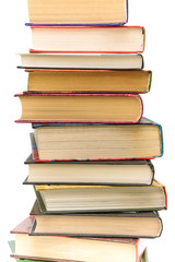 stack of different books closeup