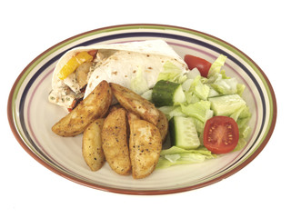 Chicken Fajitas with Potato Wedges