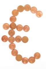 Eurozeichen aus Münzen