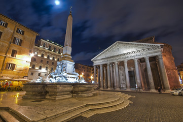Obraz premium Pantheon Roma piazza
