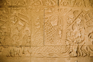 Fototapeta na wymiar Piekło dla złodziei ryż, świątynia Angkor Wat