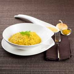 Saffron and curry rice