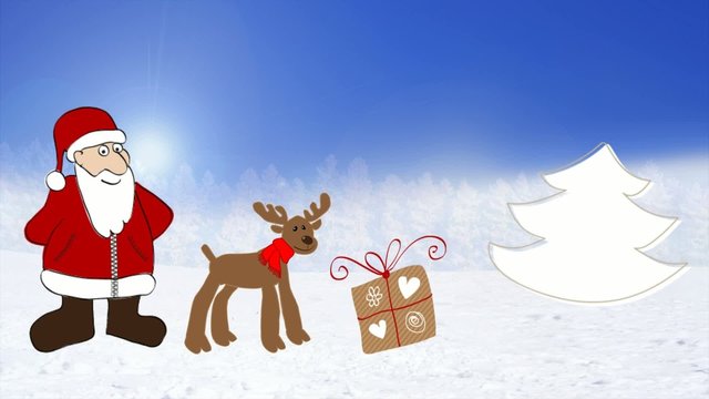 Rudolph & Santa Claus 1