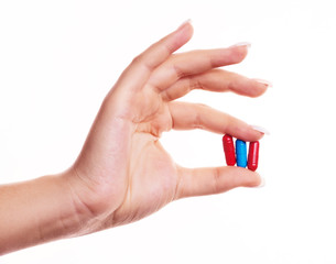 hand with pills