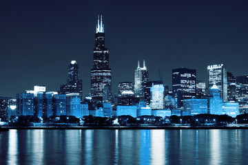 financial district (night view Chicago)