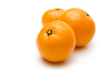 Tangerine on a white background