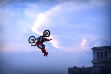 FMX rider performing a stunt © BGodunoff