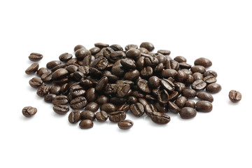 Coffee beans isolated in white background