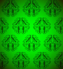 seamless floral green background