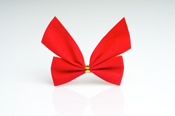 Red ribbon bow
