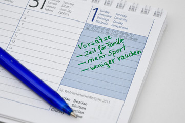 Vorsätze für das neue Jahr