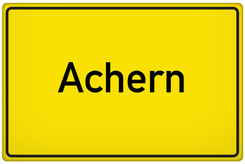 Ortseingangsschild der Stadt Achern