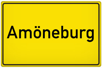 Ortseingangsschild der Stadt Amöneburg