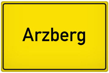 Ortseingangsschild der Stadt Arzberg