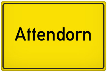Ortseingangsschild der Stadt Attendorn