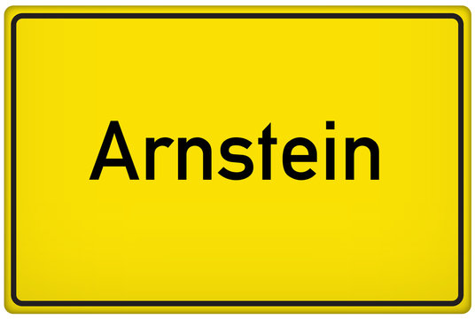 Ortseingangsschild der Stadt Arnstein