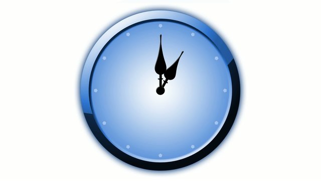 Cool Blue Uhr Animation 12 Stunden in 60 Sekunden